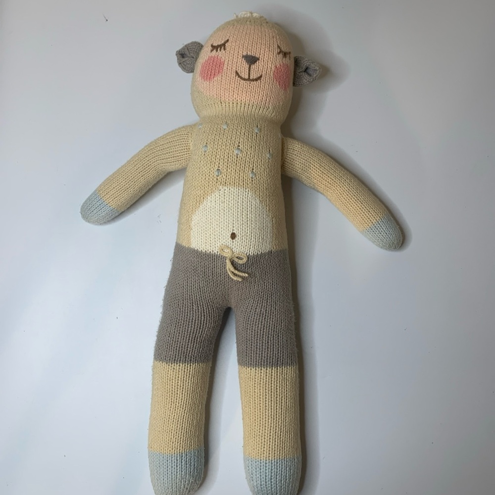 Blabla wooly lamb Adorable Cream and Gray Knit Plush Toy 20 inch